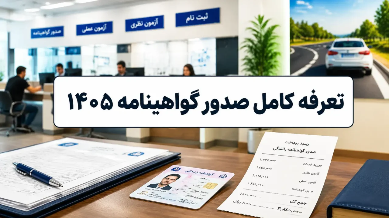 تعرفه کامل صدور گواهینامه ۱۴۰۵