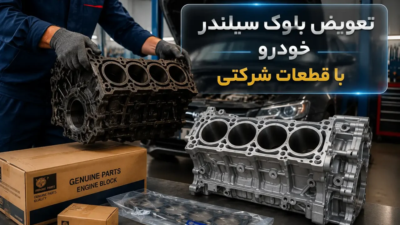 تعویض بلوک سیلندر خودرو با قطعات شرکتی