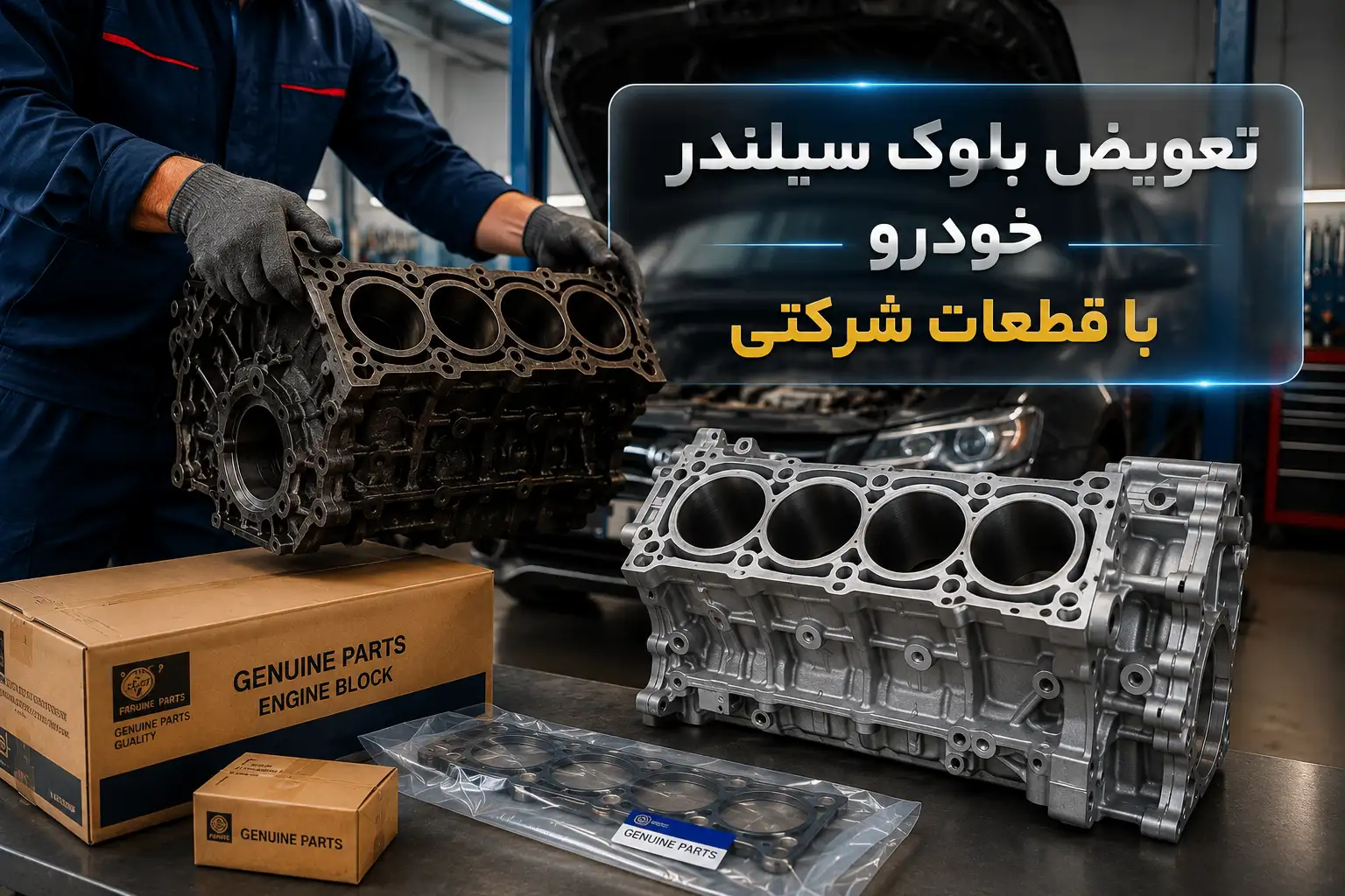 تعویض بلوک سیلندر خودرو با قطعات شرکتی تعویض بلوک سیلندر خودرو با قطعات شرکتی