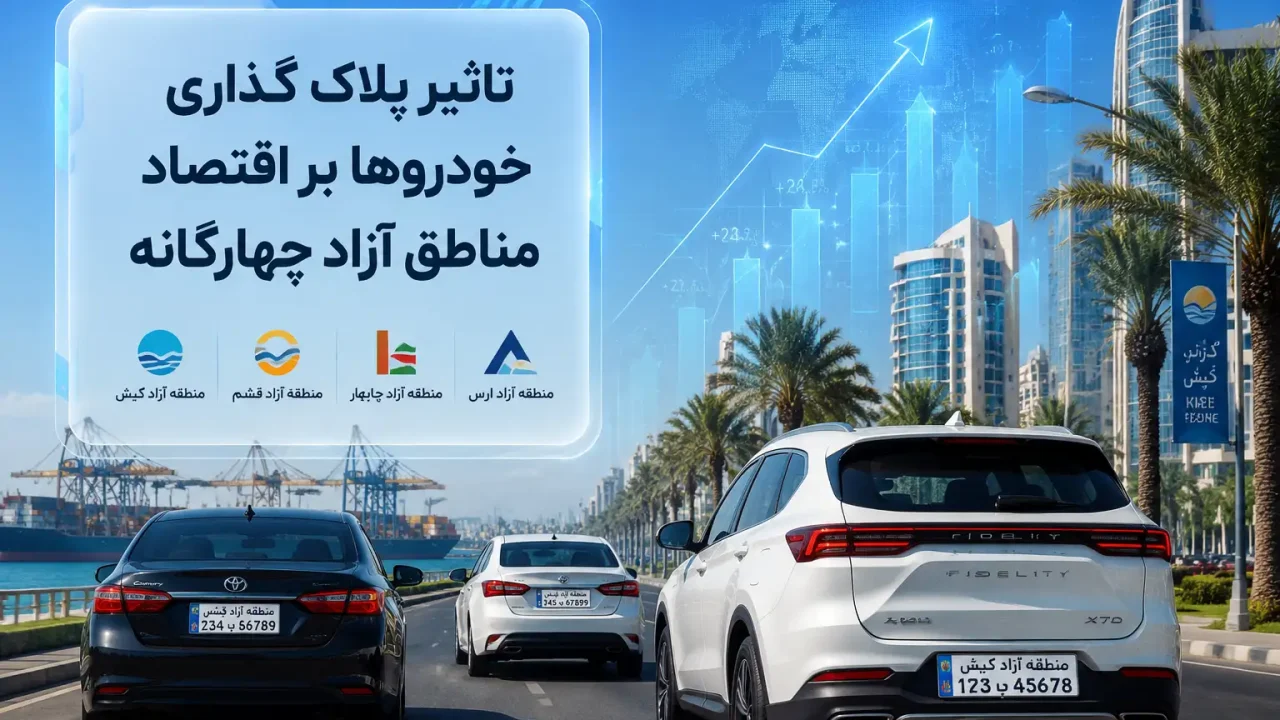 تاثیر پلاک گذاری خودروها بر اقتصاد مناطق آزاد چهارگانه