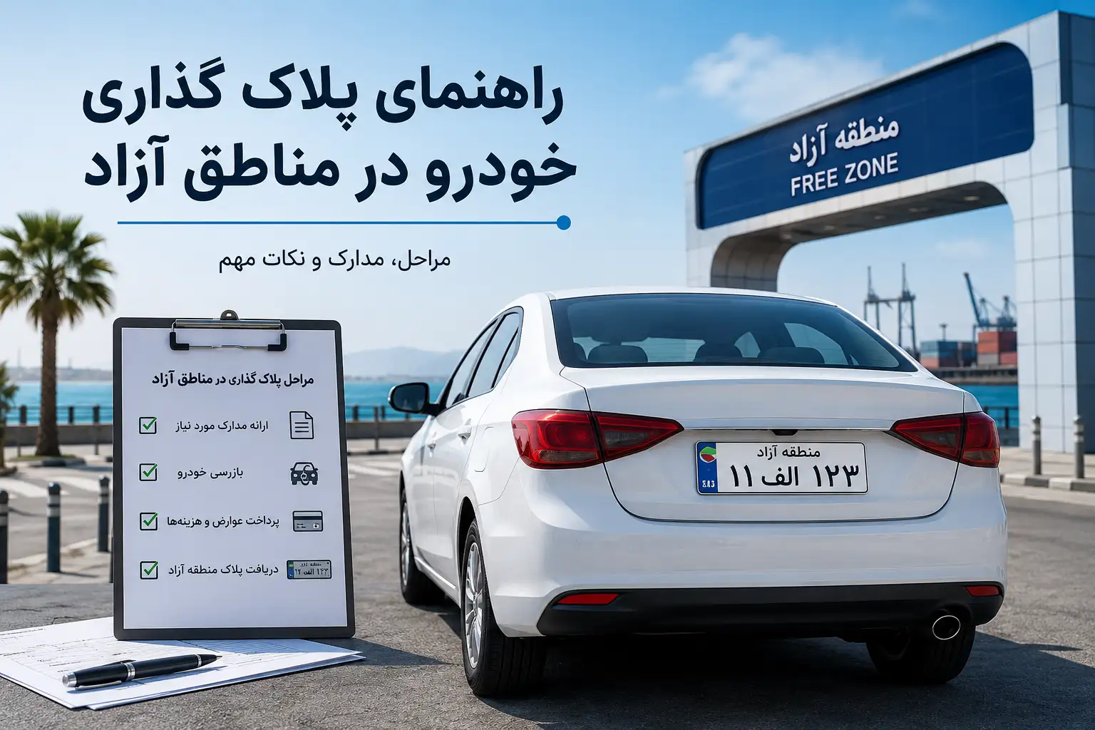 راهنمای پلاک گذاری خودرو در مناطق آزاد