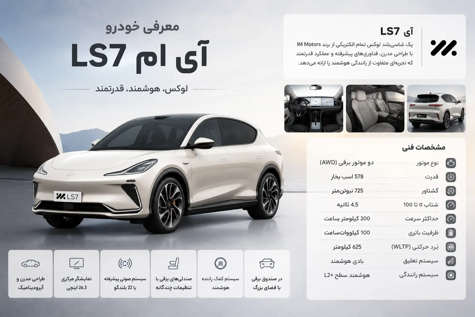معرفی خودرو آی ام LS7 مشخصات فنی