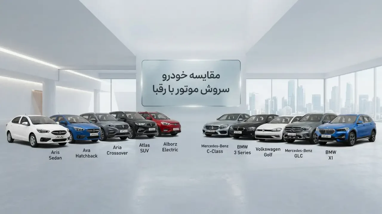 گروه خودرویی کلهر مقایسه خودرو سروش موتور با رقبا