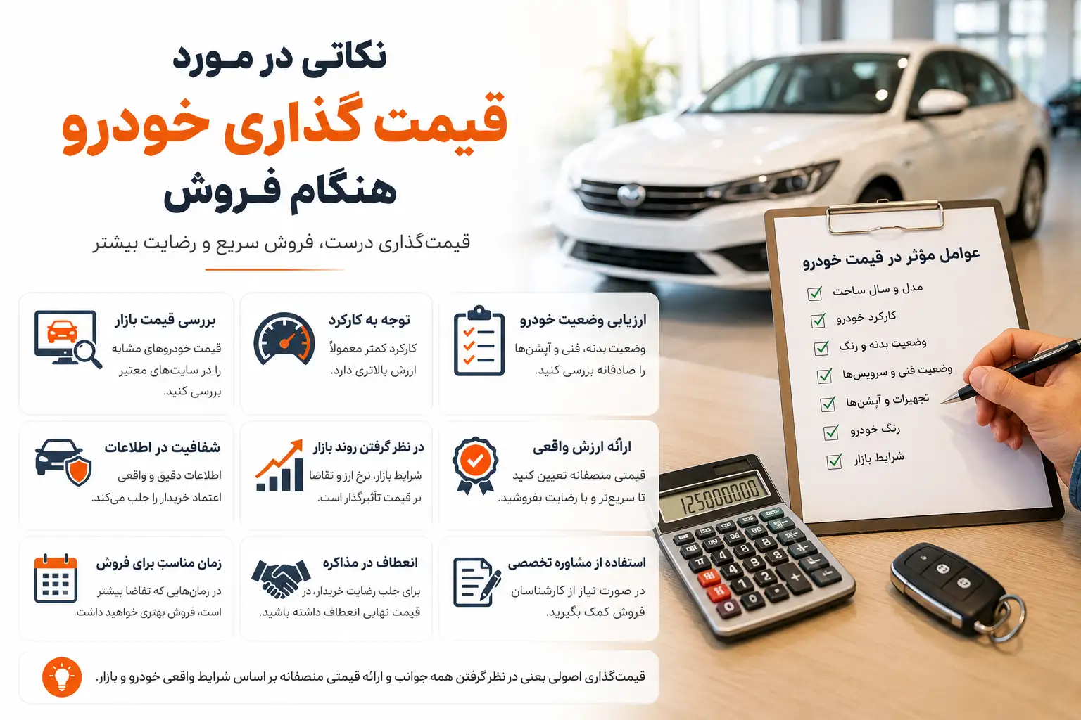 نکاتی در مورد قیمت گذاری خودرو هنگام فروش نکاتی در مورد قیمت گذاری خودرو هنگام فروش