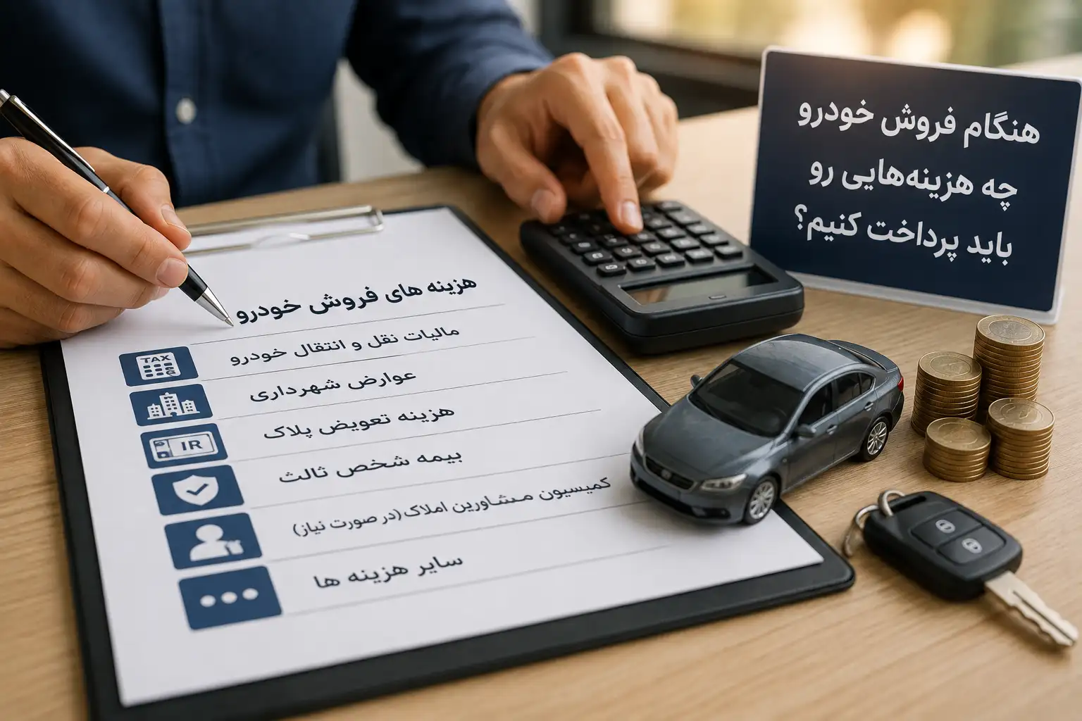 هنگام فروش خودرو چه هزینه‌هایی رو باید پرداخت کنیم؟